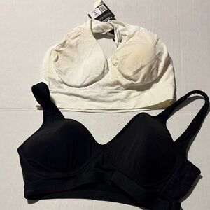 Zone Pro Black and Off White padded Bra Set